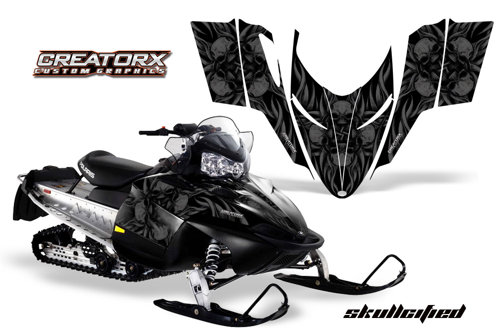 Polaris RMK Shift Chassis Graphics Kit Skullcified Black